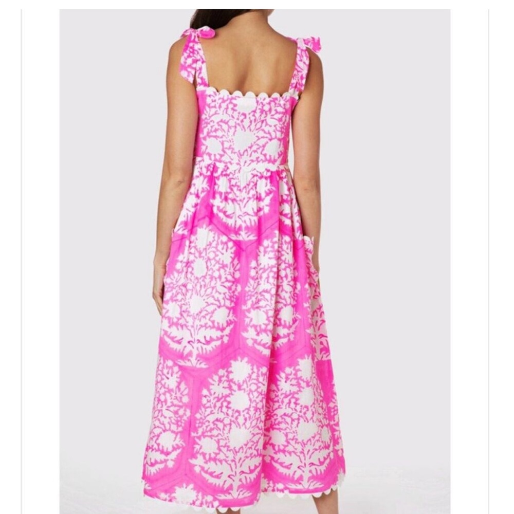 Juliet Dunn Pink and White Sleeveless Dress - Picture 3 of 7
